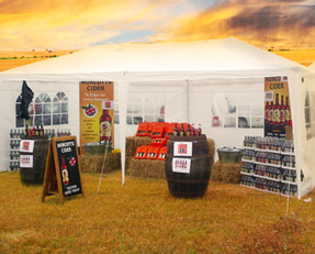 The Norcotts Cider Tasting Tent in All Its Glory